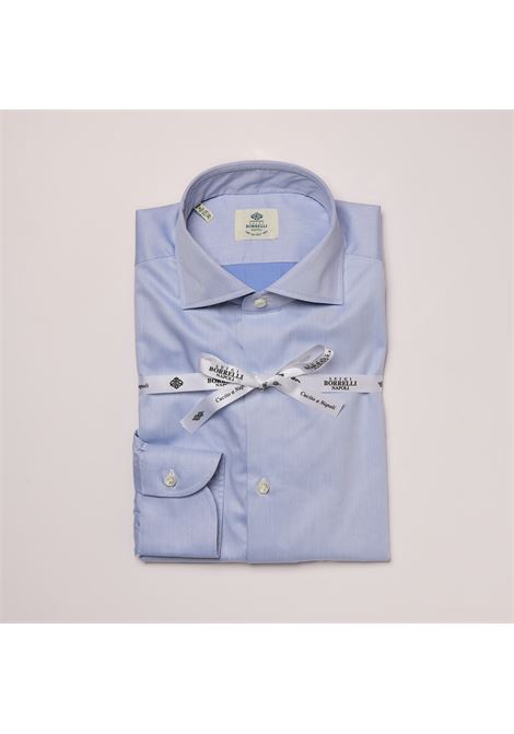 TWILL SHIRT - DARK BLUE - LUIGI BORRELLI - NAPOLI - Luigi Borrelli